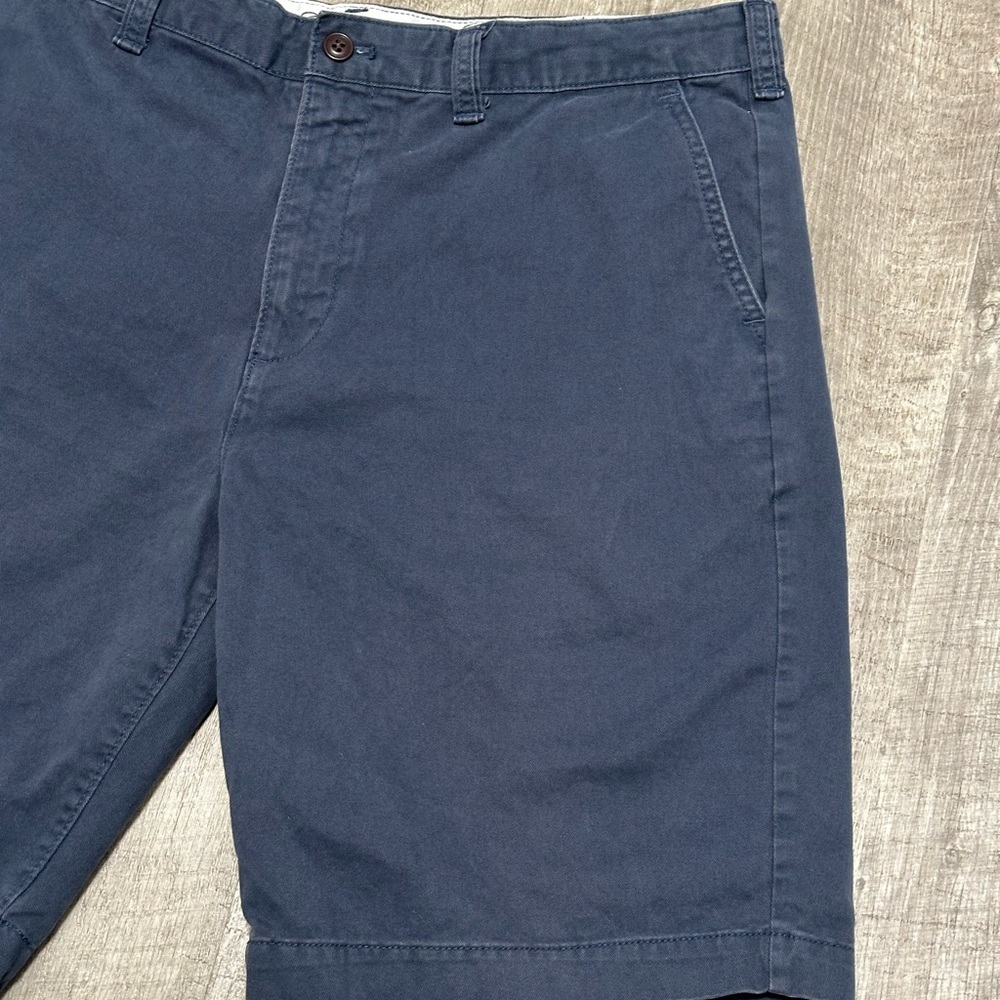 Men's Eddie Bauer 40 XL Chino Khakis Shorts Navy Blue Durable Twill Cotton EUC - Picture 5 of 9